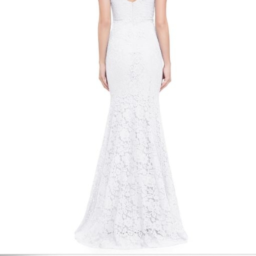 woman's Simple Elegant Lace Mermaid  prom Dresses - Picture 6 of 6